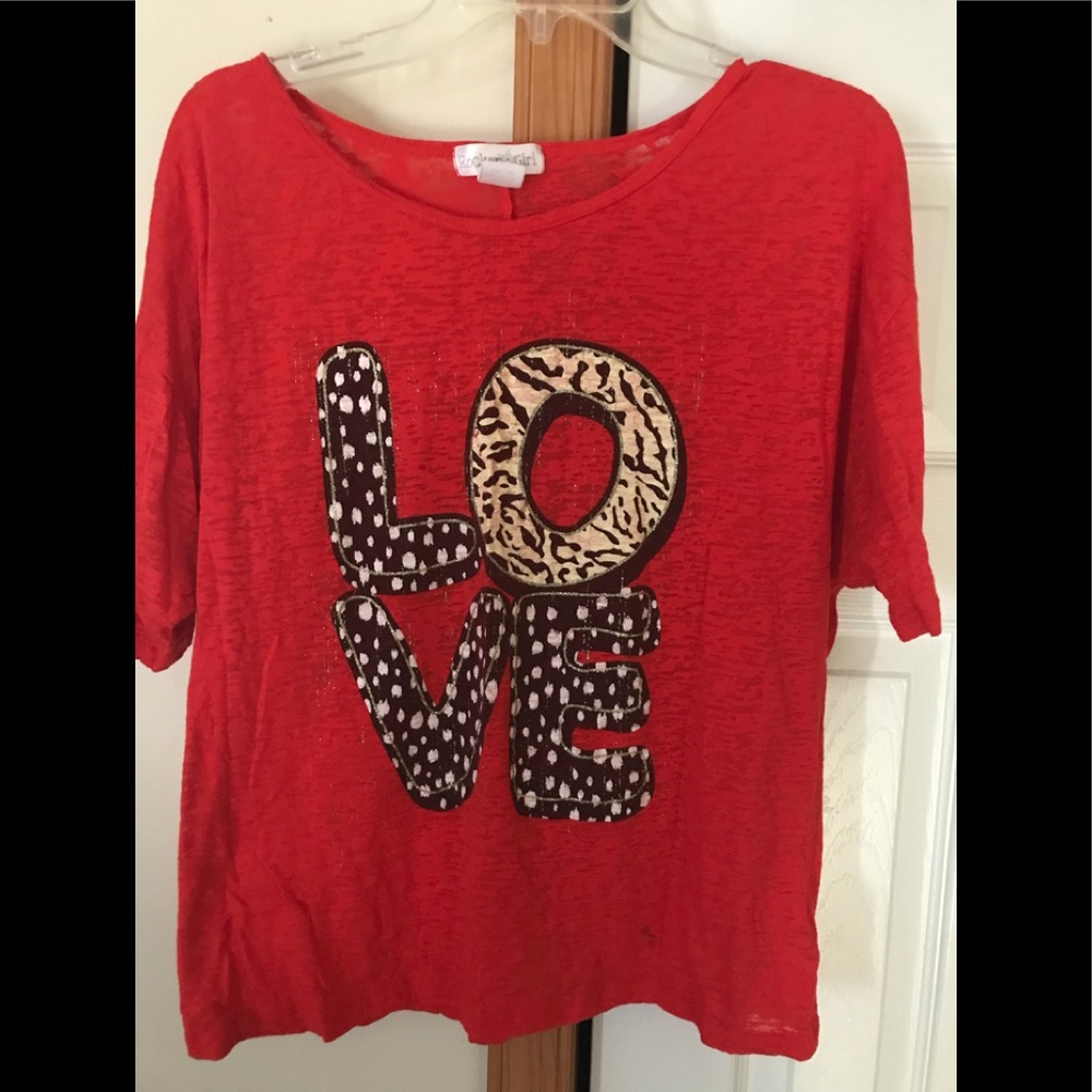 Red LOVE shirt junior size XXL19